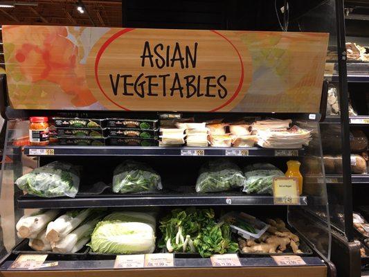 They now have an Asian vegetable stand