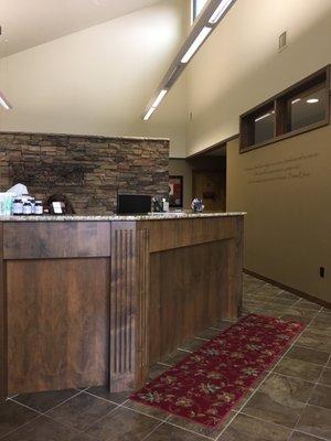 Front desk area