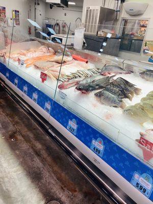 Seafood counter