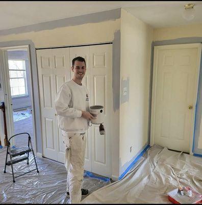 Prepping some interior walls to be beautifully painted by John