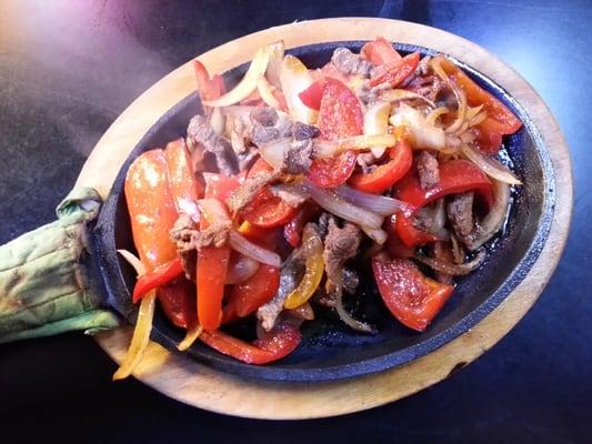 $10.00 Fajita Steak Dinner - 3 Stars - Value price and great mix but the side condiment drug it down a star.