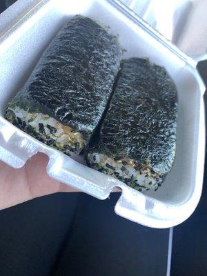 Spam Musubi & Portuguese sausage musubi