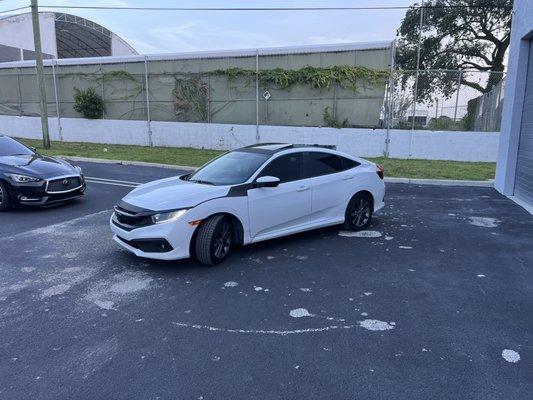 Xpel Carbon tint on this Honda 4 doors and rear glass