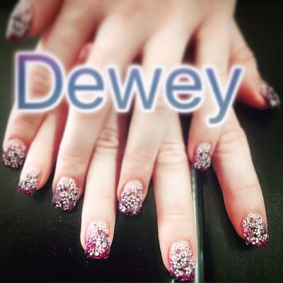 Spring fever with nail art. All art was completed free style by Dewey.