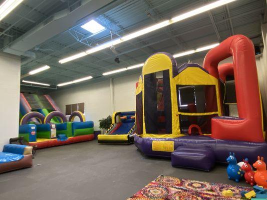 For the 2nd half of every party, the kids love the 4 huge inflatables in our 2nd arena!