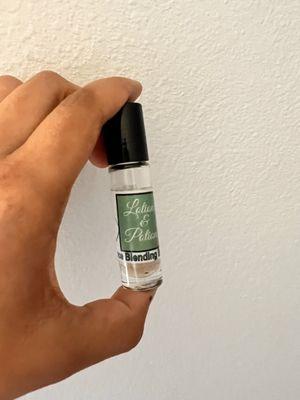 Travel size fragrance roll-on bottle