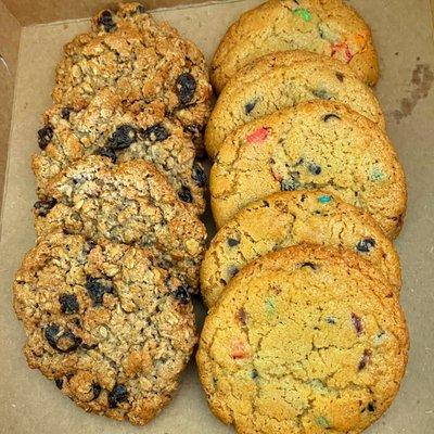 Oatmeal Raisin & M&M Chip Cookies