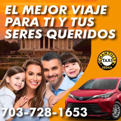 Viajes privados y familiares en Taxi Sedan o Taxi Van.