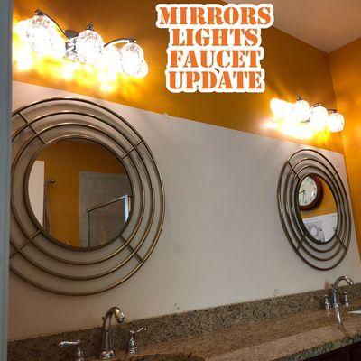 Faucet Mirror and Lights Update