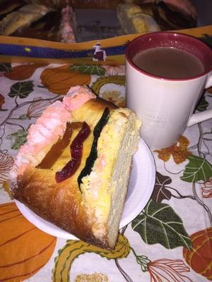 Rosca w/Mexican hot chocolate. Yummy!