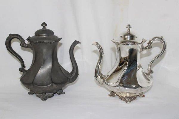 Before and After - Silver and Brass  Restoration Services