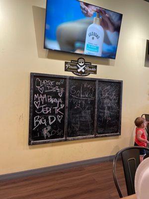 Chalkboard for the kids!