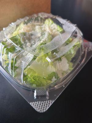 Side Caesar salad (all premade in a fridge)