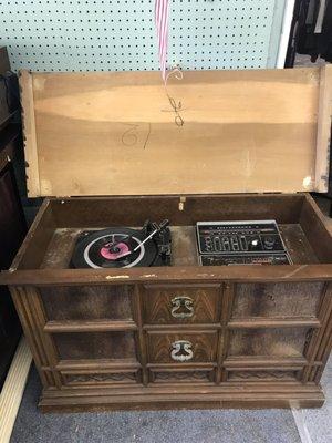 An antique record player