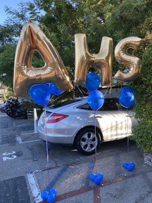 Fun balloons for our reunion entrance.