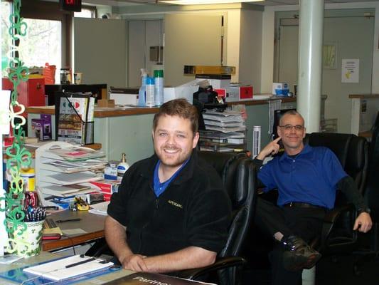 Meet Zach - our newest employee & Dan Taub, Operations Manager behind him.