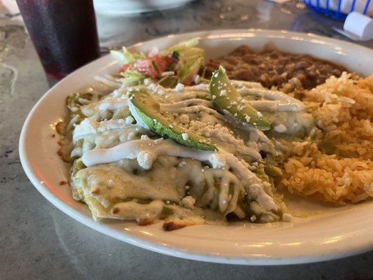 Enchiladas verde.