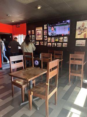 Inside dining area