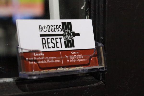 Rodger's Reset office on site