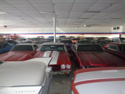 Inside our classic car showroom