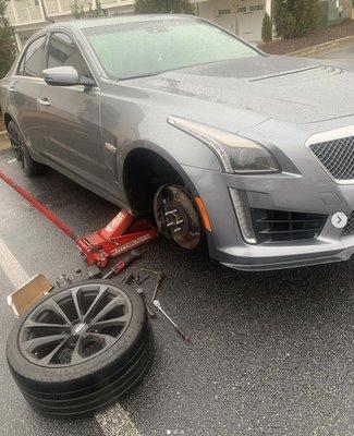 Cadillac CTS-V w/ Brembo Big Brakes - Brake Pad Replacement