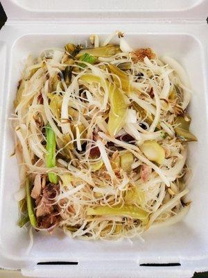 Shredded Duck Sour Cabbage Mai Fun Noodles