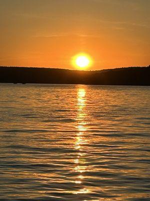 Sunset view from the end of the dock