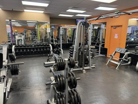 Great free weights section as well very clean and organized