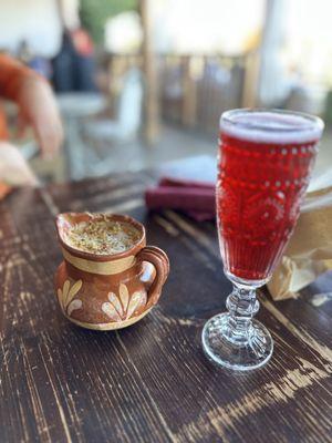 Latte, Jamaica mimosa, Mexican avocado toast & huevos rancheros are some of the things we had. Great place & friendly staff. Salud!