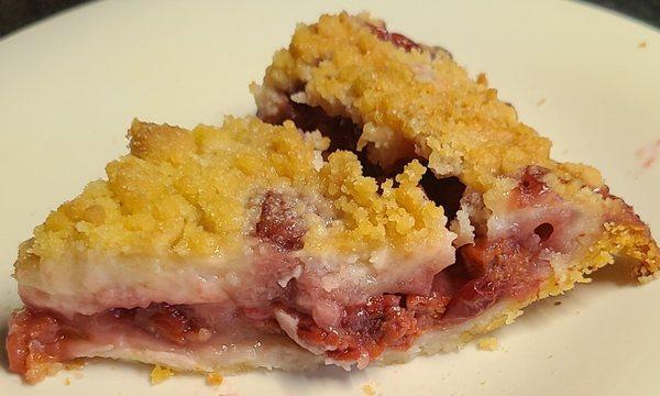 Had 2 servings today of this delicious Cherry Crumb pie from Mourningkill Farm.