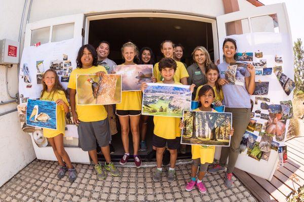 Campers excited after learning about animals and their habitats!