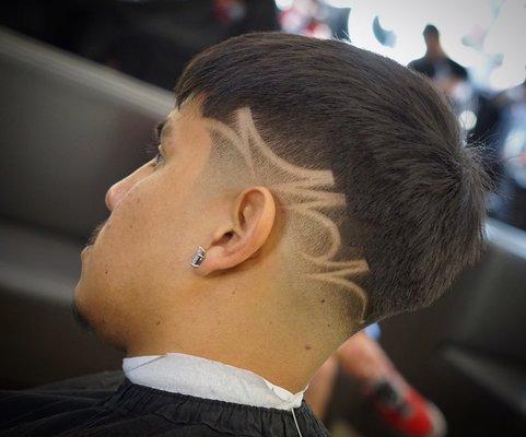 Hair cut with design