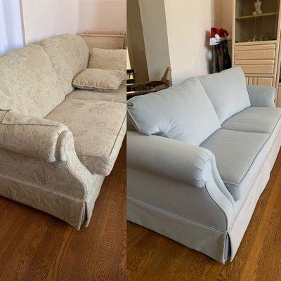 Lazyboy sleeper sofa-Before & After