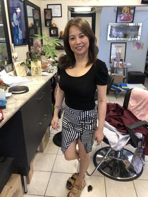 Tina the owner and barber