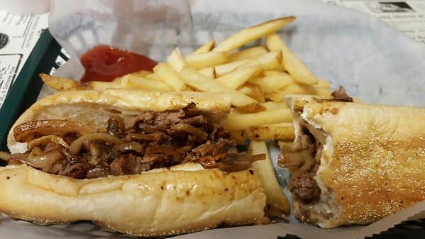 Mushroom cheesesteak, hit the spot!