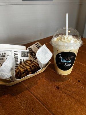 Iced Latte and Scone