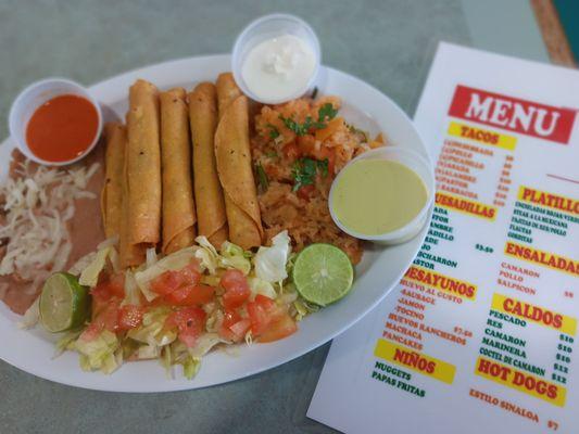 Flautas (6) - $10