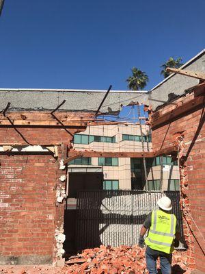 commercial brick building demolition