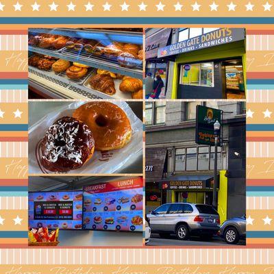 Montage of images from Golden Gate Donuts