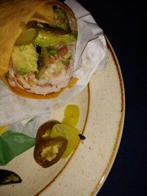 Turkey bacon avocado w/fly wrap