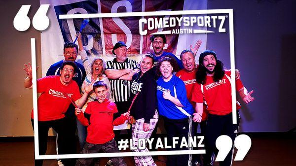 Competitive Improv with ComedySportz Austin.
 Join us every Saturday evening at 7:30pm.
 Doors open at 7 pm and it is BYOB.