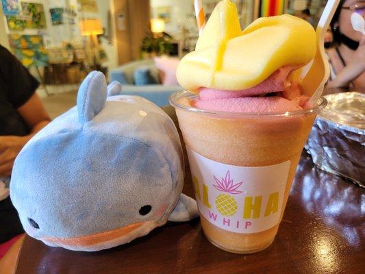 Original/Strawberry Dole Whip Float in POG slush