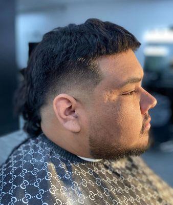 Burst fade w/ mullet