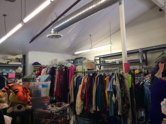 Inside thrift store