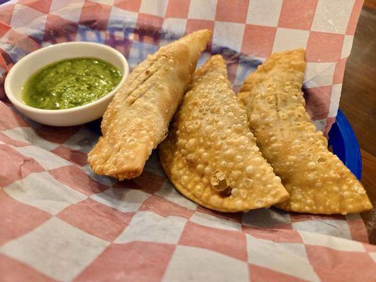 Empanadas with chimichurri