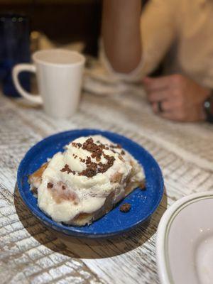 Candied bacon cinnamon roll