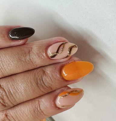 Dipping powder nails design