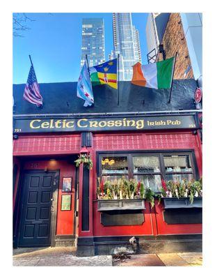 Celtic Crossing Irish Pub .  751 N Clark St, Chicago, IL .Cool.