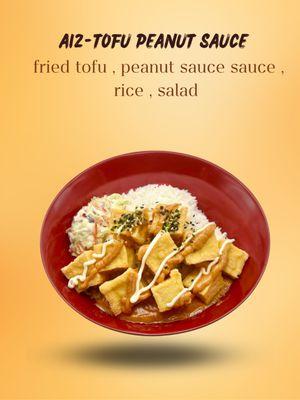 Fried tofu peanut sauce