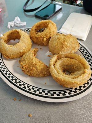 Onion rings were great